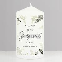 Personalised Godparent Pillar Candle Extra Image 3 Preview